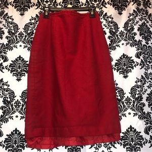 Red Jennifer Moore skirt size 8